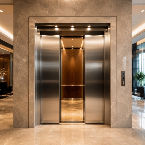 Luxury Commercial Elevator Doors Opening